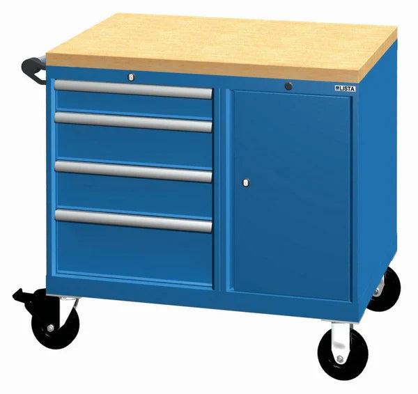 LISTA Mobile Workcenter with integrated worktop, 6 drawers (XSMMPNW0600-0603)