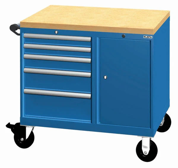 LISTA Mobile Workcenter with integrated worktop, 7 drawers (XSMMPNW0600-0703)