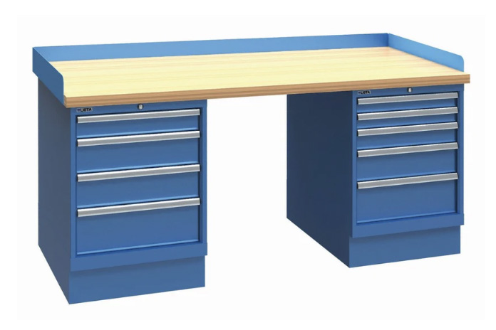 LISTA Express Dual-Pedestal Workstation, 9-drawer (XSWB102)