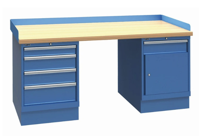 LISTA Express Dual-Pedestal Workstation, 6-drawer (XSWB122)