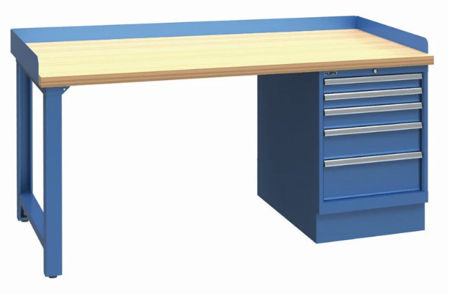 LISTA Express Industrial Workstation, 5-drawer pedestal with base (XSWB20)