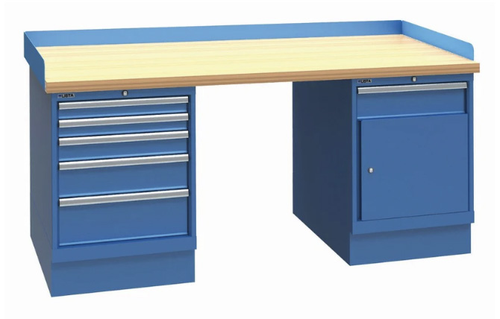 LISTA Express Dual-Pedestal Workstation, 5+2 drawer (XSWB52)