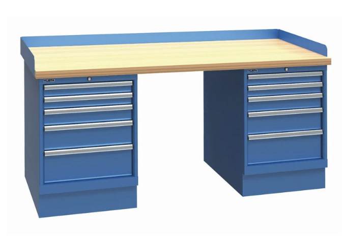 LISTA Express Dual-Pedestal Workstation, 10-drawer (XSWB62)