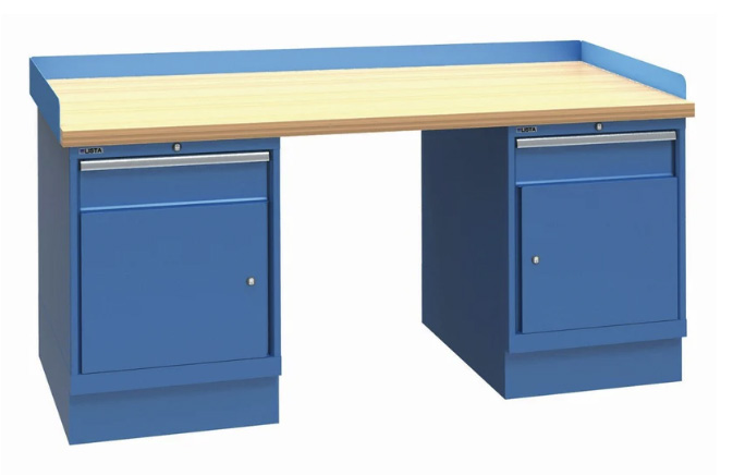 LISTA Express Dual-Pedestal Workstation, 4-drawer (XSWB72)