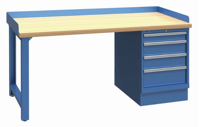 LISTA Express Industrial Workstation, 4-drawer pedestal (XSWB80)